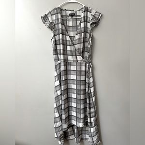 Wrap around dressy high low dress